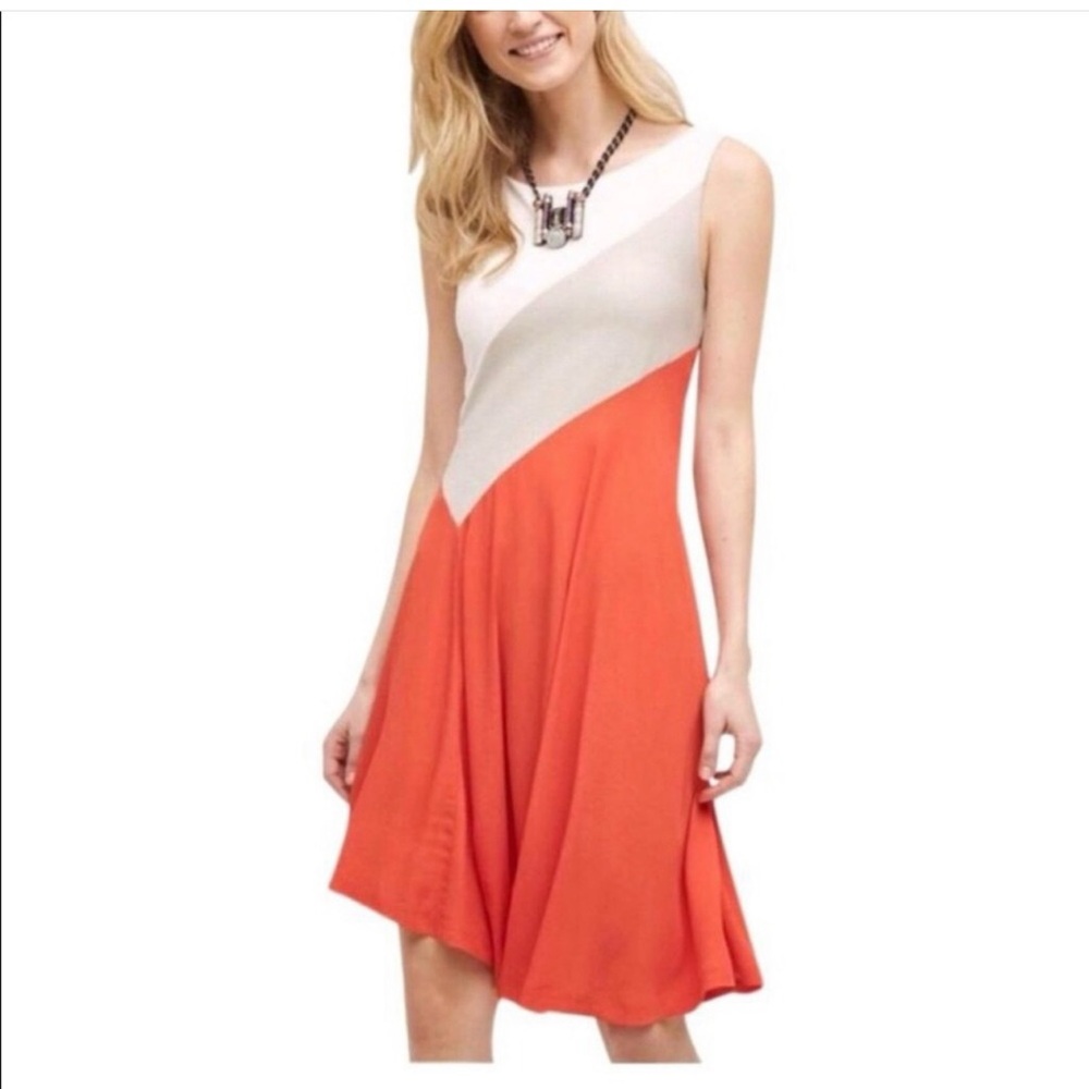 Anthropologie Color-block midi Dress